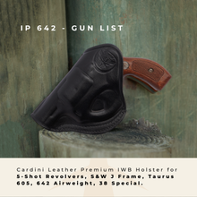 Load image into Gallery viewer, Cardini Zorro Series Inside the Waistband Leather Holster - Snub Nose Revolver