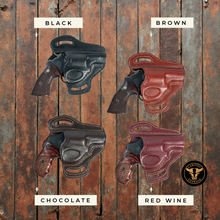 Cargar imagen en el visor de la galería, Cardini - Funda para panqueques OWB con dos ranuras para revólveres de punta chata