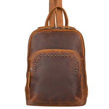 Load image into Gallery viewer, CONCEALED CARRY "ABBY" LEATHER BACKPACK