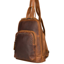 Load image into Gallery viewer, CONCEALED CARRY "ABBY" LEATHER BACKPACK