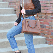 Load image into Gallery viewer, CONCEALED CARRY "EMMA" LEATHER SATCHEL