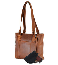 Load image into Gallery viewer, CONCEALED CARRY "PEYTON" LEATHER TOTE FOR WOMEN