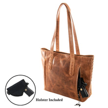 Load image into Gallery viewer, "NORAH" LARGE LEATHER TOTE | CONCEALED CARRY PURSES FOR WOMEN