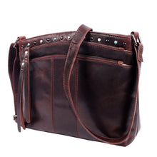 Load image into Gallery viewer, CONCEALED CARRY "BRYNN" ARCHED LEATHER CROSSBODY
