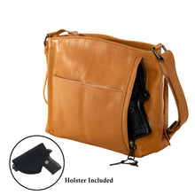 Load image into Gallery viewer, CONCEALED CARRY "BRYNN" ARCHED LEATHER CROSSBODY