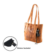 Load image into Gallery viewer, CONCEALED CARRY "REAGAN" MEDIUM LEATHER TOTE