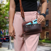 Load image into Gallery viewer, CONCEALED CARRY "MILLIE" LEATHER CROSSBODY ORGANIZER - SMALL