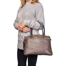 Load image into Gallery viewer, CONCEALED CARRY "WHITELY" LEATHER SATCHEL