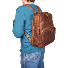 Load image into Gallery viewer, CONCEALED CARRY "QUINN" UNISEX LEATHER BACKPACK