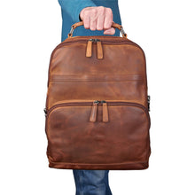 Load image into Gallery viewer, CONCEALED CARRY "QUINN" UNISEX LEATHER BACKPACK