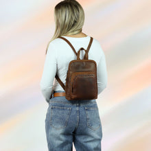 Load image into Gallery viewer, CONCEALED CARRY "ABBY" LEATHER BACKPACK