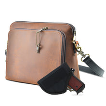 Load image into Gallery viewer, CONCEALED CARRY "EVELYN" LEATHER CROSSBODY