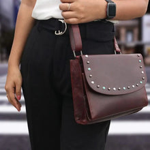 Load image into Gallery viewer, CONCEALED CARRY "RAELYNN" BUFFALO LEATHER CROSSBODY RFID ORGANIZER