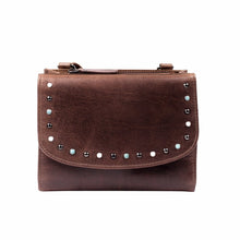 Load image into Gallery viewer, CONCEALED CARRY "RAELYNN" BUFFALO LEATHER CROSSBODY RFID ORGANIZER