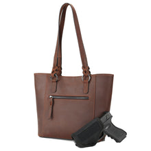 Load image into Gallery viewer, CONCEALED CARRY "MADDIE" LEATHER TOTE