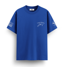 Cargar imagen en el visor de la galería, Cardini Defense “Blueprint Revolver” Graphic Tee – Men’s Vintage Firearm Patent Shirt, 60/40 Cotton-Poly Blend