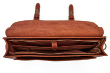 Cargar imagen en el visor de la galería, Cardini Leather Briefcase Top Closed