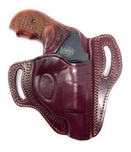Cargar imagen en el visor de la galería, Cardini - Funda para panqueques OWB con dos ranuras para revólveres de punta chata 
