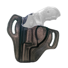 Load image into Gallery viewer, Cardini Two Slot OWB Pancake Holster for Snub Nose Revolvers
