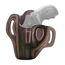 Load image into Gallery viewer, Cardini Two Slot OWB Pancake Holster for Snub Nose Revolvers
