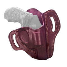 Load image into Gallery viewer, Cardini Two Slot OWB Pancake Holster for Snub Nose Revolvers
