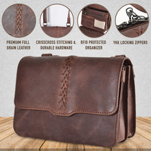 Load image into Gallery viewer, CONCEALED CARRY &quot;JOLENE&quot; LEATHER CROSSBODY ORGANIZER
