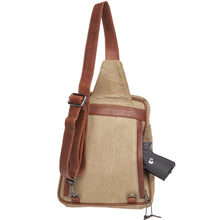 Load image into Gallery viewer, CONCEALED CARRY UNISEX &quot;KENNEDY&quot; CANVAS SLING BACKPACK
