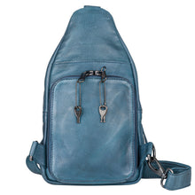 Load image into Gallery viewer, CONCEAL CARRY UNISEX &quot;TAYLOR&quot; SLING LEATHER BACKPACK
