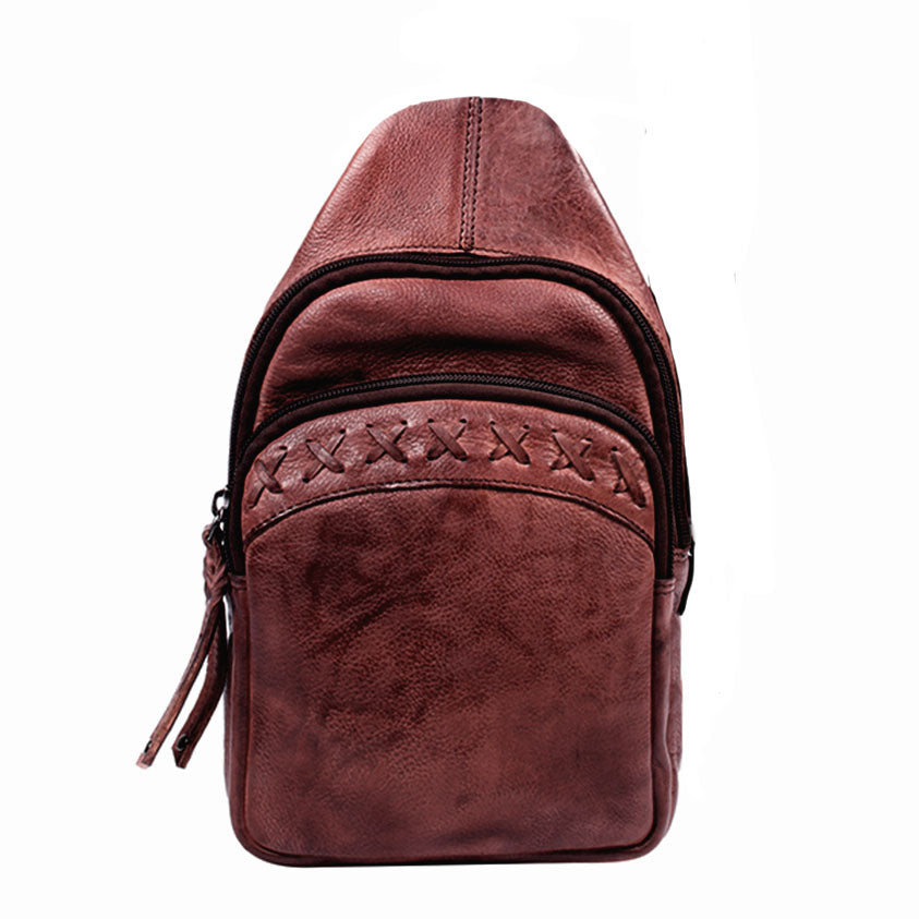 Concealed Carry leather backpack for store women