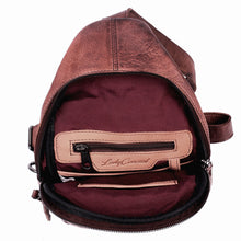 Load image into Gallery viewer, CONCEAL CARRY UNISEX &quot;TAYLOR&quot; SLING LEATHER BACKPACK
