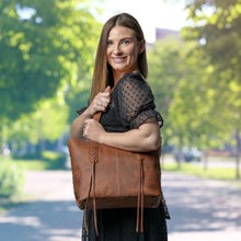 Load image into Gallery viewer, &quot;NORAH&quot; LARGE LEATHER TOTE | CONCEALED CARRY PURSES FOR WOMEN
