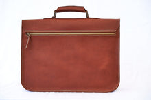 Load image into Gallery viewer, Cardini Briefcase Cognac Back
