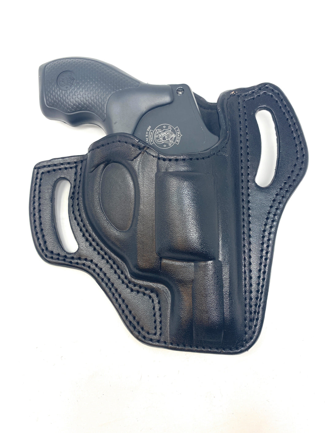 Cardini Two Slot OWB Pancake Holster for Snub Nose Revolvers - Clearance